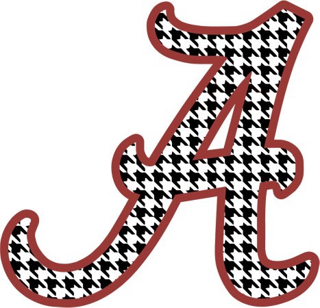 Alabama Houndstooth Crimson Tide Window Decal Sticker Or Wall Art You Pick Size