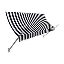 Awntech NO32-US-3KW 3.38 ft. New Orleans Awning, Black &amp; White - 44 x 24 in. - £457.04 GBP