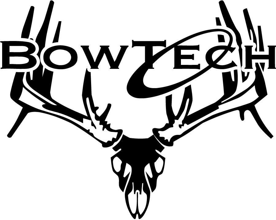 Bowtech Whitetail Buck Skull 12" Hunting Decal Sticker Truck Window Decal