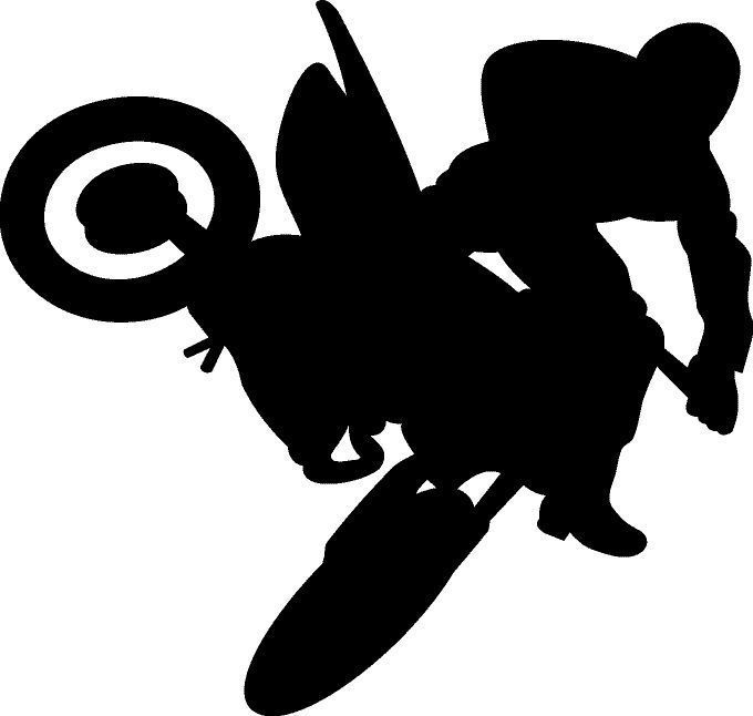 2 Huge Motocross Rider Trailer Graphics Decals Stickers Honda Yamaha Suzuki