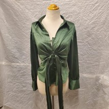 Soft Surroundings Women&#39;s Green Silk Blend Top, Size PS - £19.54 GBP