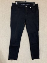 Articles Of Society Sarah Skinny Jeans Size 29(30x25) Black Denim Macon Cut Hem - £13.44 GBP