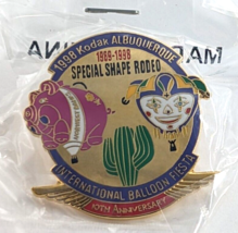 1998 Special Shapes Rodeo KAIBF Hot Air Balloon Pin Cactus Pig Mardi Gra... - $16.99