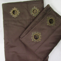 INSOLA Odyssey Brown 2-PC 104 x 84 Interlined Grommet Drapery Panel Set(s) - $58.00