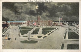 WB postcard, Chelsea Park Boulevard at night, Atlantic City, NJ 1925 M43 - £3.85 GBP