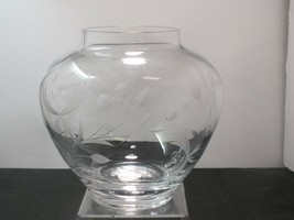 Cut Glass Crystantenum vase Lenox USA crystal Signed - £52.77 GBP