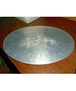 Everlast Round 14 1/2&quot; Forged Aluminum Serving Tray with Handles Vintage - £16.99 GBP