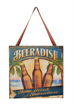 Kurt S. Adler &quot;Beeradise&quot; Beer Bottle Plaque Christmas Tree Ornament - £3.76 GBP