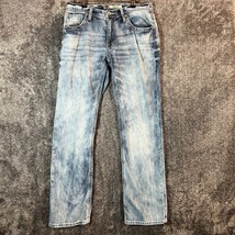 BKE Derek Jeans Mens 32x32 Light Wash Fade Lowrise Straight Leg Work Wes... - $23.51