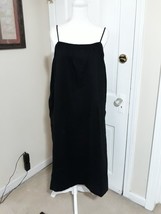 Women&#39;s Easy Linen Blend Strappy Dress (M / 8-10 ) BLACK ~ NEW!!! - £14.48 GBP