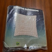 Creative Expressions Needlepoint Kit Snowflake Pillow Vintage 1980 Complete - £14.53 GBP