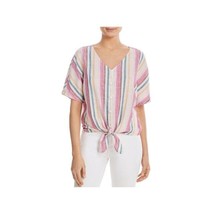 Women Beachlunchlounge Collection Womens Pink V Neck Blouse Xs B4HP - £14.91 GBP