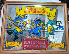 1885-1985 National Bohemian Beer Mirror Sign Celebrate Boh&#39;s 100th Anniversary! - £157.86 GBP