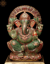 25&quot; Blessing Ganesha Carved in Jade Gemstone | Gemstone | Handmade | Home Decor - £2,737.15 GBP