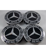 Set of 4Pcs - Mercedes Benz Chrome Wheel Centre Hub Caps Emblem - 75MM -... - $145.84 MXN