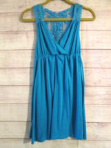 New direction Tank T-Shirt Dress Size Small Blue Sundress Swimsuit Cover... - $8.99