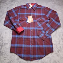 Coleman Shirt S Red Blue Plaid Flannel Long Sleeve Button Up Casual West... - £16.13 GBP