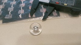 Chanel Button 20 mm silver tone stamped - £43.86 GBP