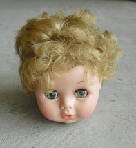 Vintage 1960s Eegee Girl with Blonde Rooted Hair Head 3 1/2&quot; Tall - $18.81