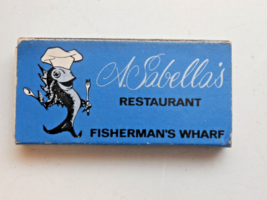 Vintage A. SABELLA&#39;S RESTAURANT MATCHBOX FISHERMAN&#39;S WHARF SAN FRANCISCO... - £4.64 GBP