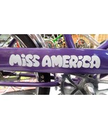 Large White Miss America Chainguard Decal fit Huffy Muscle Bike Bicycle ... - £19.42 GBP