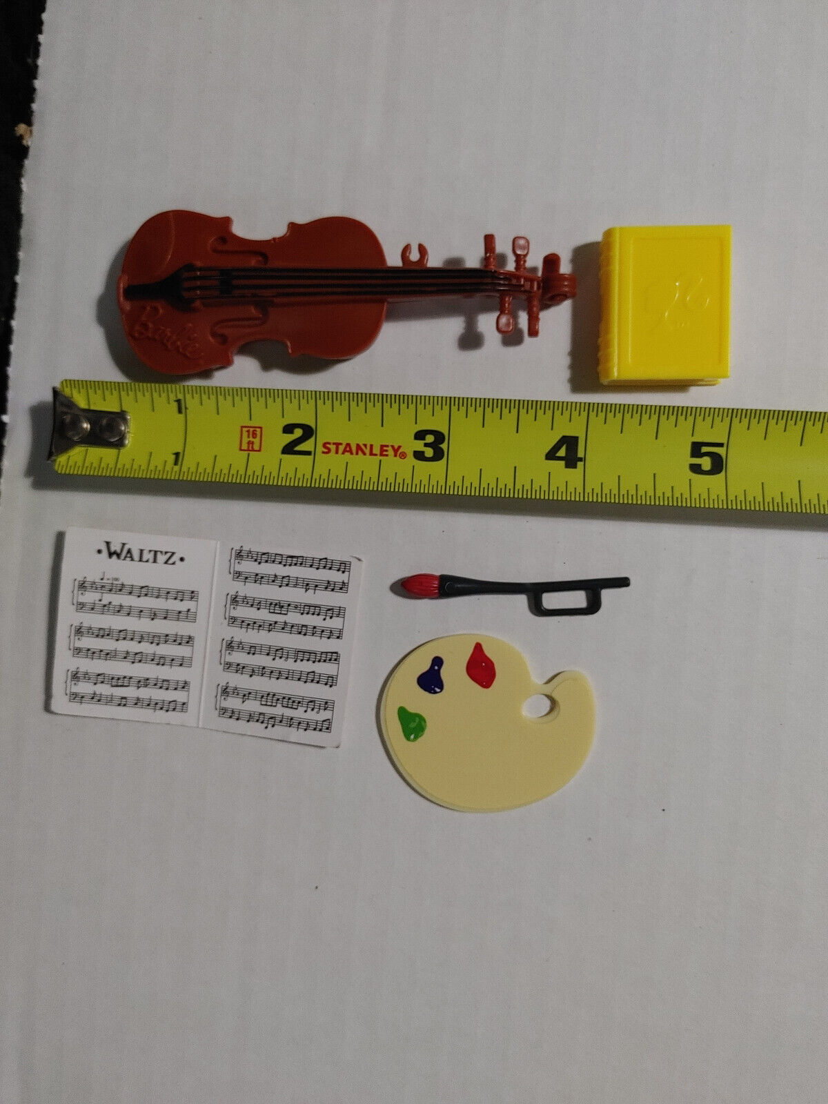 Barbie Art Accessories - Violin and Sheet Music, Art Pallet, Paintbrush ...