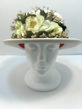 IMPORTINA Bollman Hat Co 100% Wool Doeskin Felt Women Floral, Ivory Blac... - £23.89 GBP