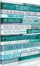 Inspirational Wall Art Quotes Office Teal Decor For Bedroom Word Artwork For Hom - £28.67 GBP