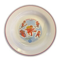 Corelle 1984 Winter Olympics Campbell&#39;s Soup Flat Rim Soup Bowl Plate 8.5 Inch - £11.21 GBP