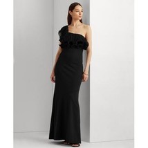 Lauren Ralph Lauren One-Shoulder A-Line Gown – Black, Size 12 - £131.78 GBP