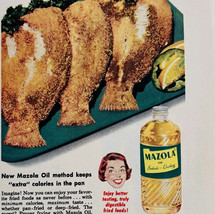 1954 Mazola Corn Frying Pan Oil Advertisement Cooking Baking Dressing DWQQ9 - $19.99