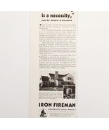 1934 Iron Fireman Automatic Coal Burner Advertisement Heat Ephemera - $366.69 MXN