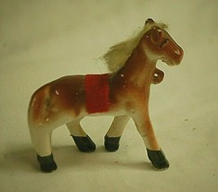 Vintage Porcelain Ceramic Miniature Pony Horse Statue Figurine b - $9.89