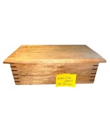 Birdseye Maple With Oak Bottom Jewelry Box 12.5x6.5x4.5&quot; Handmade - £87.51 GBP