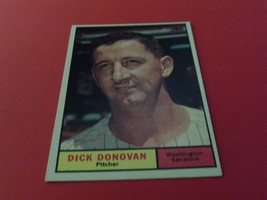 1961 Topps Dick Donovan # 414 Senators Near Mint Or Better !! - £39.95 GBP