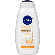 NIVEA White Peach and Jasmine Body Wash with Nourishing Serum (20 Fl Oz) - £9.81 GBP