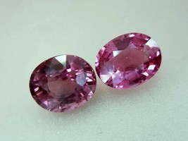 3.48 Ct Natural Spinel Pink Oval Pair see video - £250.35 GBP