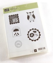 GOOD - Stampin Up &quot; PUNCH BUNCH &quot; 5 Piece Rubber Cling Stamp Set 123211 - £6.93 GBP