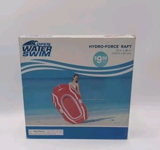 Open Water Swim Hydro Force Raft 61 in x 38 Red New Vintage  - £22.83 GBP
