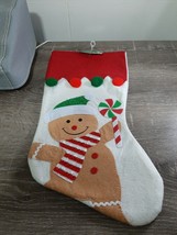 (1) Christmas House Stocking, Ginger Bread Man. 16&quot;-Brand New-SHIPS N 24 HOURS - £16.73 GBP