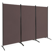 3-Panel Room Divider Folding Privacy Partition Screen for Office Room Brown - $118.99