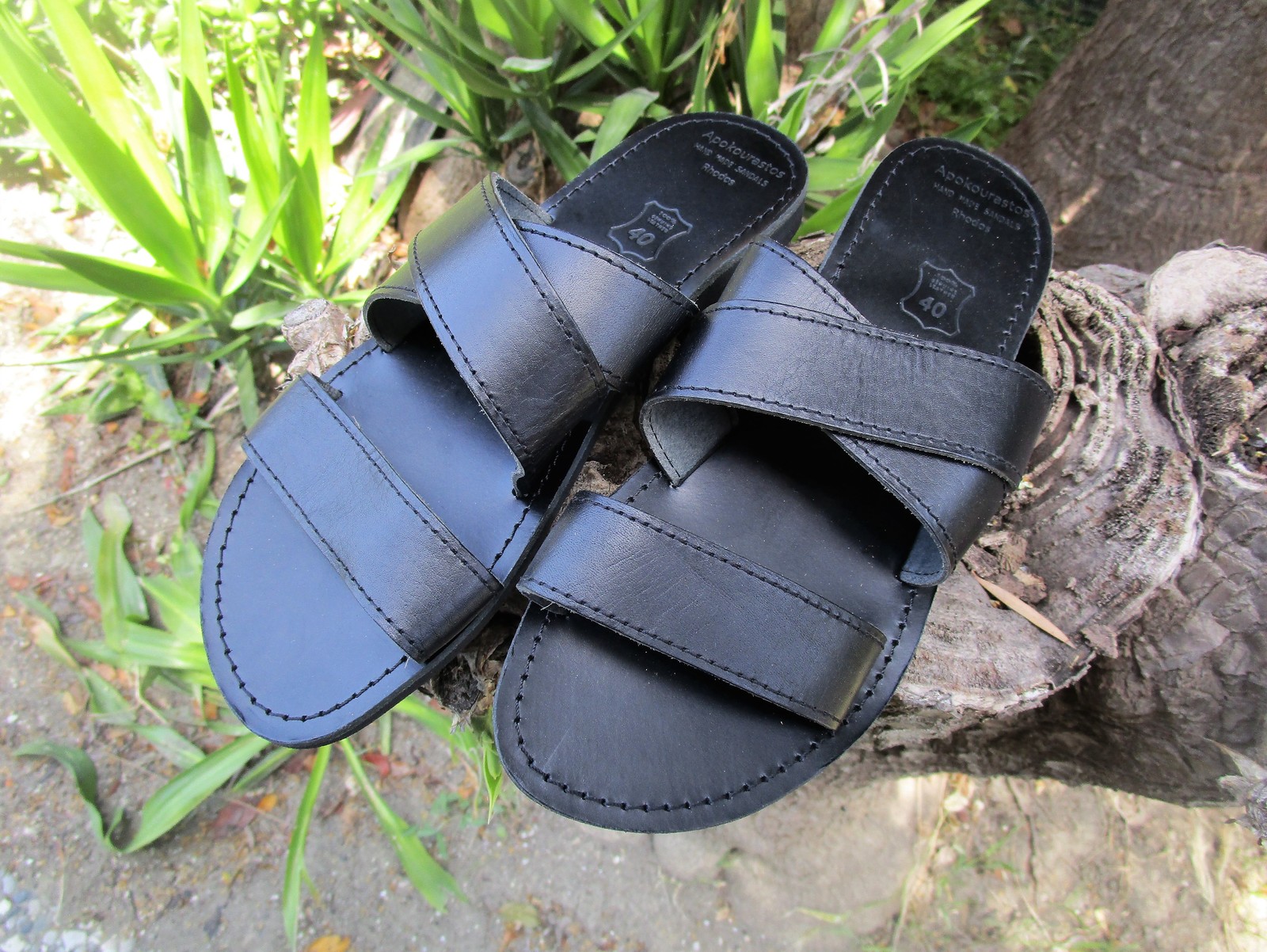 Primary image for Men's Handmade Greek Leather Slide Sandals