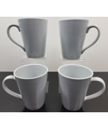 4 Noritake GoG Swirl Mugs Set Grey On Grey Colorscapes 4390 Porcelain Dr... - £31.27 GBP