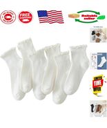 6 Pairs of Breathable Ruffle Ankle Socks for Women - Perfectly Stylish &amp;... - $39.86 CAD