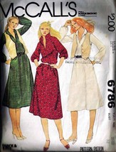 Vintage 1979 Junior/Teen DRESS &amp; VEST McCall&#39;s Pattern #6786 - Size 11/12 - £9.43 GBP