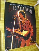 Jimi Hendrix Poster Blue Wild Angel Live At The Isle Of Wight Singing On... - $179.73