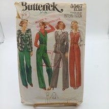 Vintage Sewing PATTERN Butterick 5567, Misses 1978 Jumpsuit and Jacket, ... - £22.00 GBP