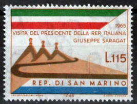 ZAYIX San Marino 626 MNH Visit of Italian President - Politicians 100222S51M - £1.19 GBP