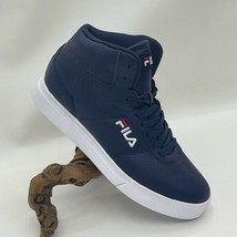 Men’s Fila Impress LLC Mid Navy | White Sneakers - £78.33 GBP