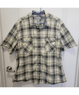 Carhartt Shirt Men&#39;s XXL Grey Plaid Pearl Snap Long Sleeve Relaxed Fit W... - $25.71 CAD